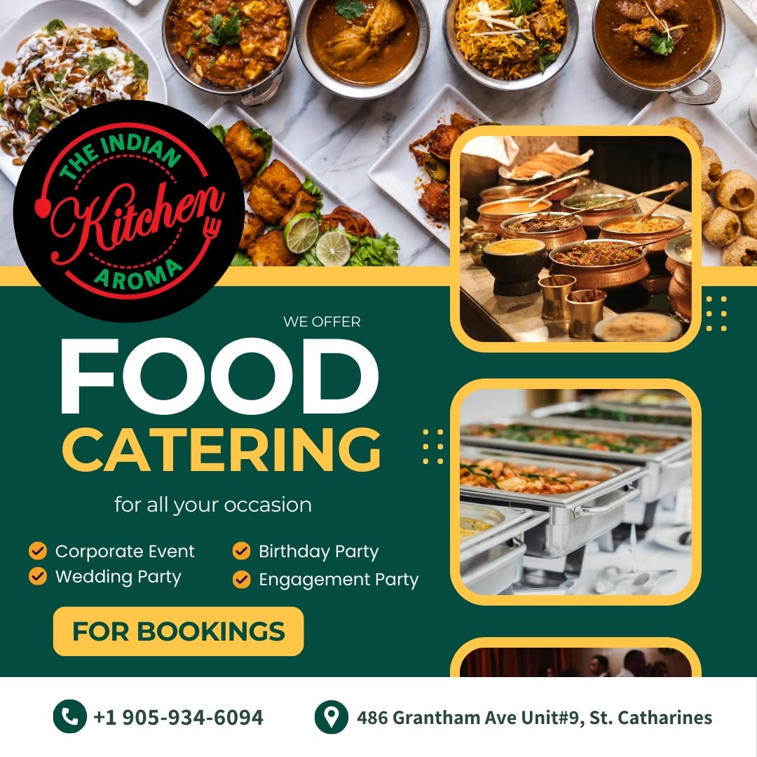 Menu The Indian Aroma Kitchen In St. Catharines-1