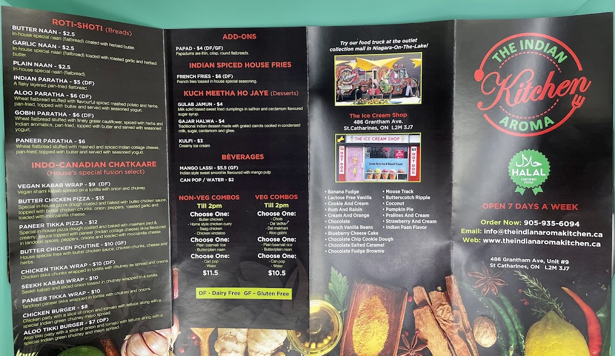 Menu The Indian Aroma Kitchen In St. Catharines-3